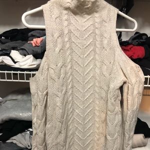 Off white cold shoulder sweater